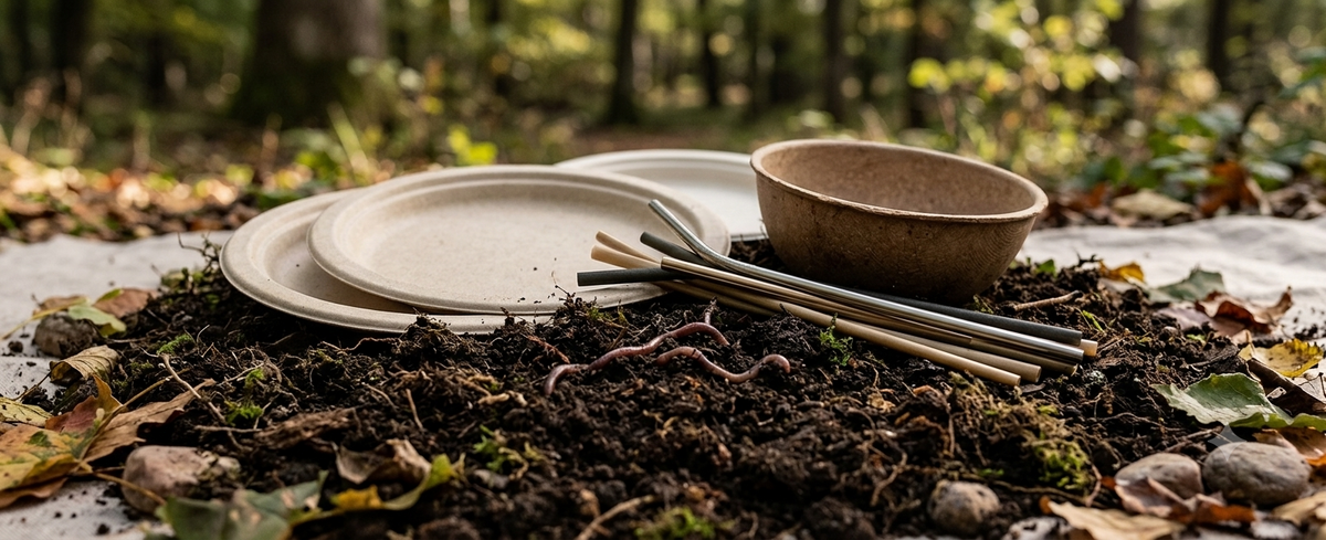 A material designed to return to the earth.